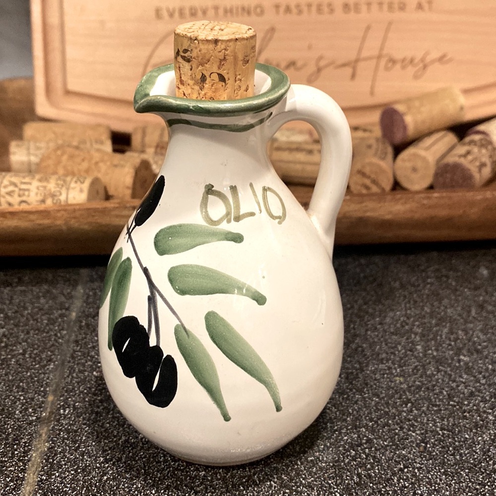 Unbranded Hand painted olio pitcher.